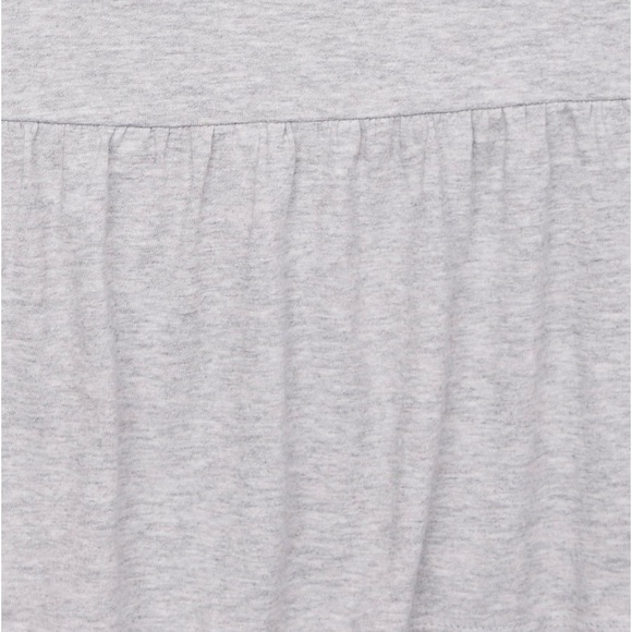 Gray Kids Shirt-Wonder Nation Girls Short Sleeve Peplum T-shirt in Light Gray - Picture 3 of 3